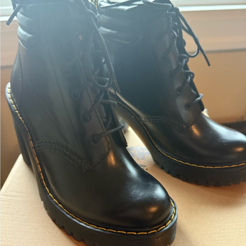 Dr. Martens Black Platform Lace-Up Boots Persephone